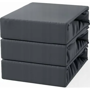 Prostěradlo Prostěradlo s Gumou 160x200 Froté Šedé Grafit.