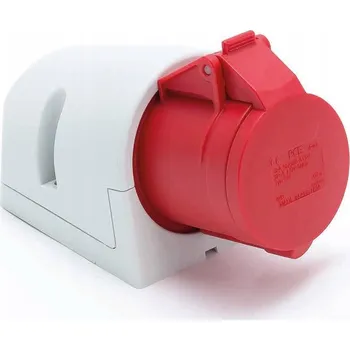 Elektrická zásuvka PEVNÁ ZÁSUVKA SILOVÁ ELEKTRICKÁ NA ZEĎ 32A 5P 400V IP44 CEE PCE 125-6