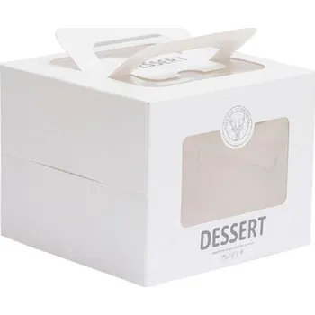 Jednorázové nádobí Krabička na dort 1ks 15 x 15 x 12 cm - Cakesicq