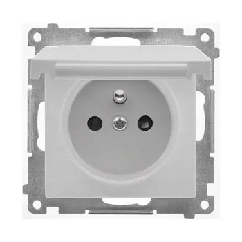 Elektrická zásuvka Hermetický Elektrická Zásuvka Kontakt-simon Silver