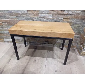 Konzolový stolek Ntrid Odkládací/noční stolek Eazy- dub/kov Barva: Černá kladívková