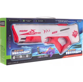 Dětská zbraň Pistole na vodu s funkcí světla červená