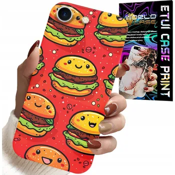 Pouzdro na mobilní telefon POUZDRO OBAL IPHONE 16e - ROZTOMILÝ USMÍVAJÍCÍ SE OCHRANNÝ BURGERY