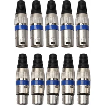 Audio kabel 5x XLR 3 PIN MIKROFONNÍ KONEKTOR SAMEC SAMICE SADA NA KABEL