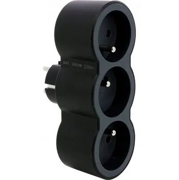 Elektrická zásuvka Rozbočka 3X2P+Z černá/ grafit Legrand 049434