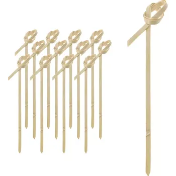 Jednorázové nádobí Bambusové párty napichovátka s uzlem 9 cm, 50 ks