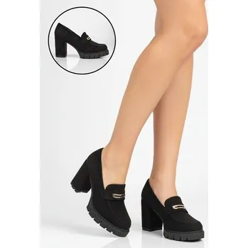 Dámské mokasíny ČERNÉ DÁMSKÉ MOKASÍNY JAZZONE 35