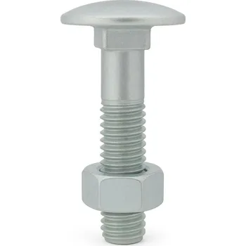 Šroub Vratový šroub s maticí, půlkulatá hlava, M10 × 180 mm, ocel, 40 ks 79126