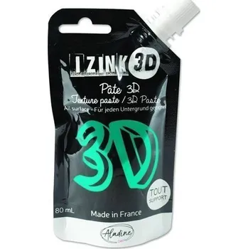 Speciální výtvarná barva Reliéfní pasta 3D IZINK - turquiose, tyrkysová, 80 ml