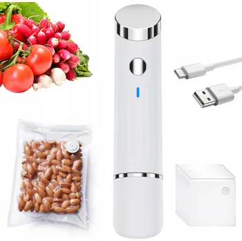 Vakuovačka RUČNÍ PUMPIČKA NA VAKUOVÉ SÁČKY 1200MAH + 20 VAKUOVÝCH SÁČKŮ NA POTRAVINY