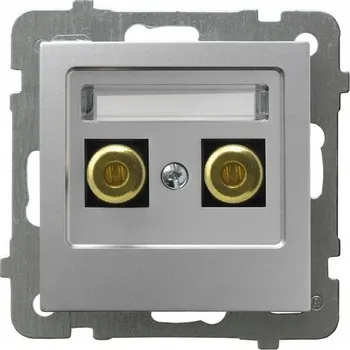 Elektrická zásuvka OSPEL ZÁSUVKA REPRODUKTOROVÁ JEDNODUCHÁ STŘÍBRNÁ AS GGN-1G/m/18