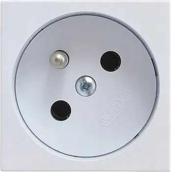 Elektrická zásuvka OSPEL45 Jednoduchá zásuvka s uzemněním, bílá teplá GK-1Z/46