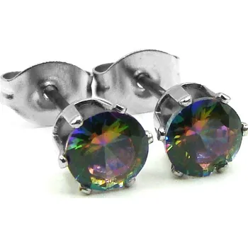 Náušnice RajSperku Náušnice z Chirurgické oceli s kamínkem 0,5 cm barevné NS260143 dárkové balení zdarma