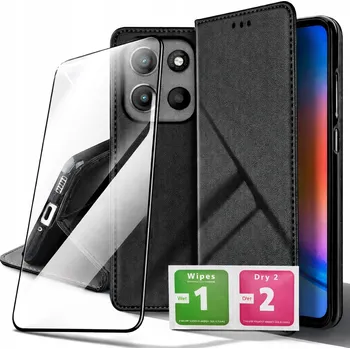 Pouzdro na mobilní telefon Flipové pouzdro KLAUXA pro Motorola, Moto G15 Power, černé