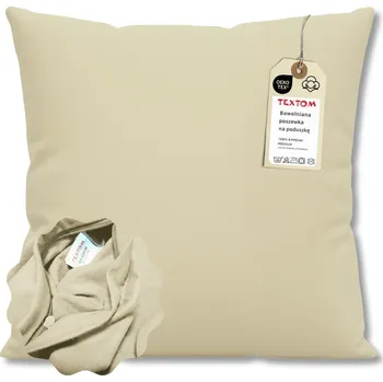 Povlečení POVLEČENÍ NA POLŠTÁŘ BAVLNA 100% BÉŽOVÁ 40x40cm PEVNÉ BOHO SKRYTÝ ZIP