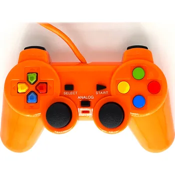 Hra Drátový ovladač pro PS1 a PS2 - Rainbow oranžový, nový