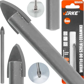 Vrták Vrták do skla a keramiky 6 mm, Verke V05030