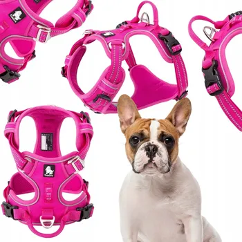 Postroj pro psa Postroj pro výcvik Truelove růžový s rukojetí M reflexní