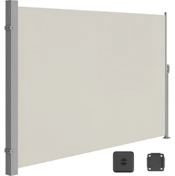 Stínicí technika SONGMICS Markýza, 180x350cm, světle šedá Boční markýza