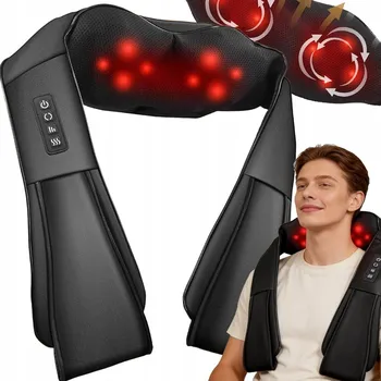 Masážní Přístroj Shiatsu na krk a záda s vyhříváním, černý