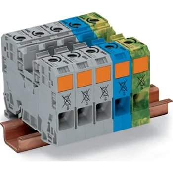 WAGO 285-139 třífázová svorka 16 mm pružinová svorka šedá, modrá, zelená, žlutá 1 ks