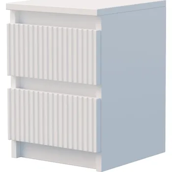 Noční stolek Noční stolek Bílý se 2 zásuvkami k vlastní montáži