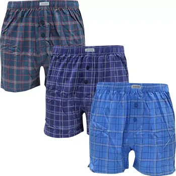 Trenýrky 3 Pack pánských trenek Andrie PS 5956 grafit, navy, modrá