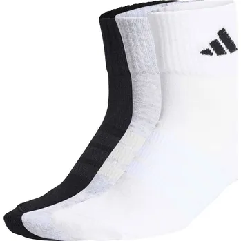 Dámské ponožky Ponožky adidas Cushioned Sportswear Ankle Socks 3 Pair Pack Medium Grey Heather/White/Black L
