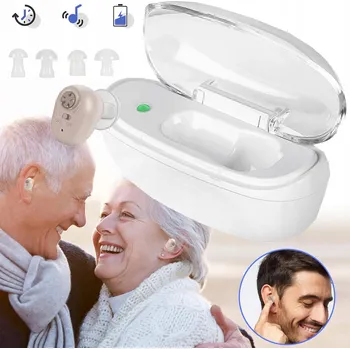 Zabezpečení domácnosti SLUCHADLO MINI ZESILOVAČ ZVUKU PRO SENIORY S NABÍJEČKOU A POUZDRO