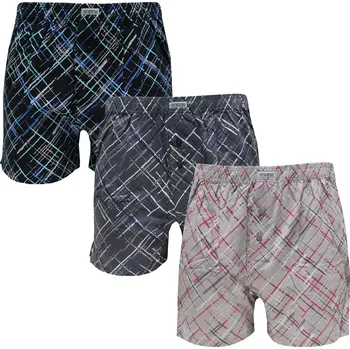 Trenýrky 3 Pack pánských trenek Andrie PS 5965 černá, grafit, šedá