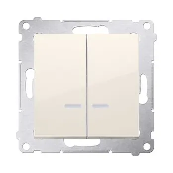 vypínač Křížový vypínač pod omítku Kontakt Simon krémový DW7/2L.01/X/41