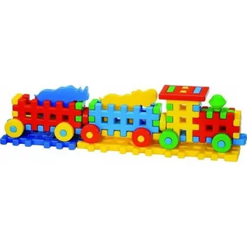 ostatní stavebnice STAVEBNICE VESELÁ VLÁČEK Sada kostek SKLÁDAČKA pro chlapce