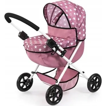 Kočárek pro panenku Bayer Sada: Kočárek pro panenky a židlička, růžová