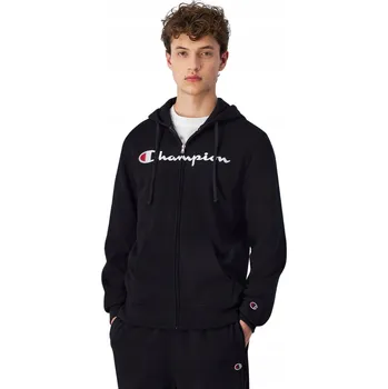 Pánská mikina Pánská mikina Champion Full Zip Hoodie černá 220255 KK001 :L