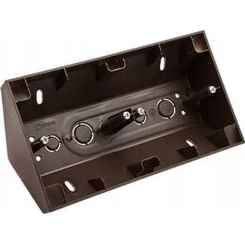 Elektroinstalační krabice Simon 54 Krabice povrchová rohová dvojitá 2-zásuvková hnědá DPNR2/46