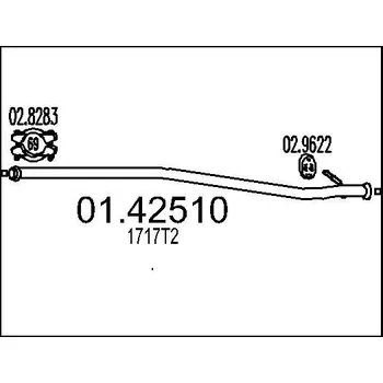 Výfuková trubka Výfuková trubka MTS 01.42510