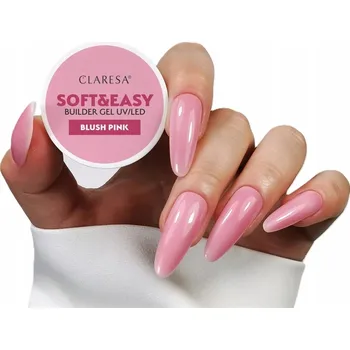 Přípravek na nehty Claresa Stavební gel Soft&Easy Blush pink 90g Střední tlumená růžová