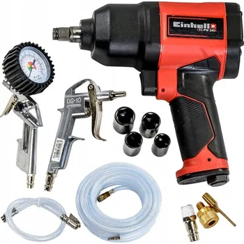 Einhell 4020577 Pneumatický rázový utahovák 1/2" 8 bar + příslušenství 10 ks