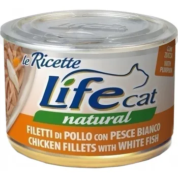 Krmivo pro kočku LIFE CAT KUŘE A BÍLÁ RYBA LA RICETTE 150 g