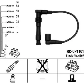 Zapalovací kabel NGK Sada kabelů pro zapalování 6307