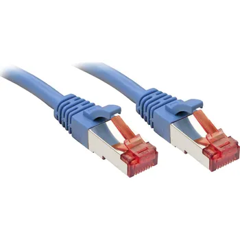 Datový kabel LINDY 47719 RJ45 síťové kabely, propojovací kabely CAT 6 S/FTP 2.00 m modrá s ochranou 1 ks