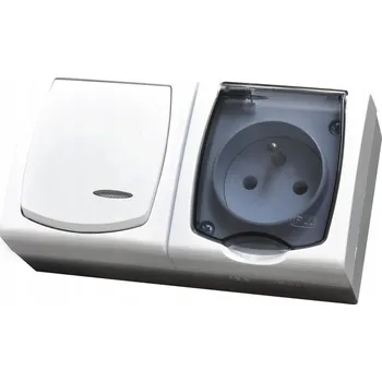 Elektrická zásuvka Hermetická Elektrická Zásuvka Ospel bílá