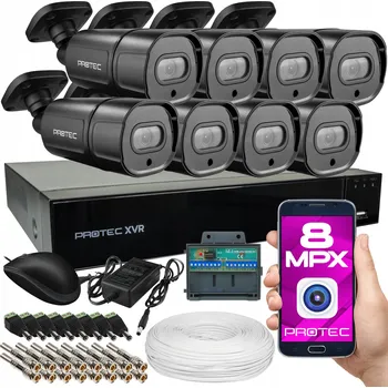 IP kamera Sada pro monitorování Protec ESBR-8084B