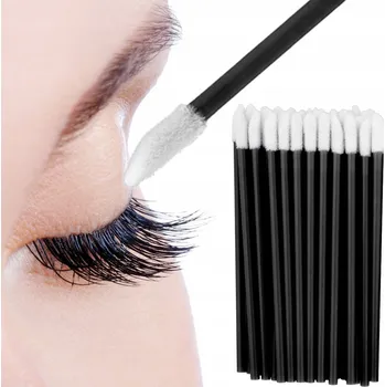 Přípravek na rty Purelac Velurové Aplikátory na Rty, Řasy, Obočí a Lesk na Rty 10 x 50 ks Černé