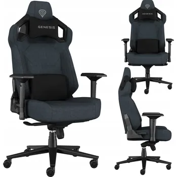Herní židle Herní křeslo Genesis NITRO 800 šedé látkové černo-šedé