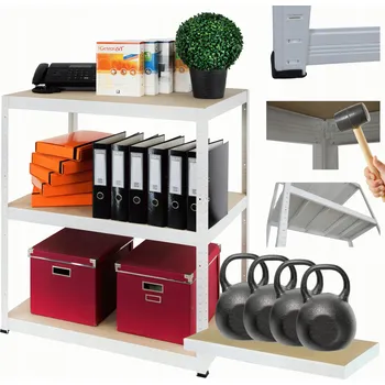 Dílenský regál Garážový regál Helios 106x110x45 cm, 3 police, nosnost 400 kg