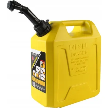 Kanystr KANISTR NA PALIVO ŽLUTÝ NAFTU 5L S NEROZLÉVACÍ NÁLEVKOU SEAFLO - NA ROPU