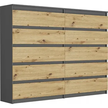 Komoda Komoda Framire 160 x 40 x 120 cm antracit, dub artisan matný