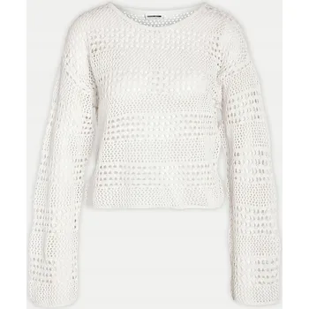 Dámský svetr Noisy May dámský svetr bílý ke kyčlím, velikost M