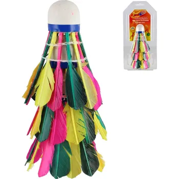 Badmintonový košíček _Ostatní 1_ Badmintonové košíčky (míčky) péřové set 3ks barevné blistr 00861714